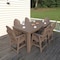Highwood Usa Hamilton 7pc Rectangular Counter Height Outdoor Patio Furniture Dining Set 84 x 42 AD-ST7HM2CO5BA-WBR - alternate 2